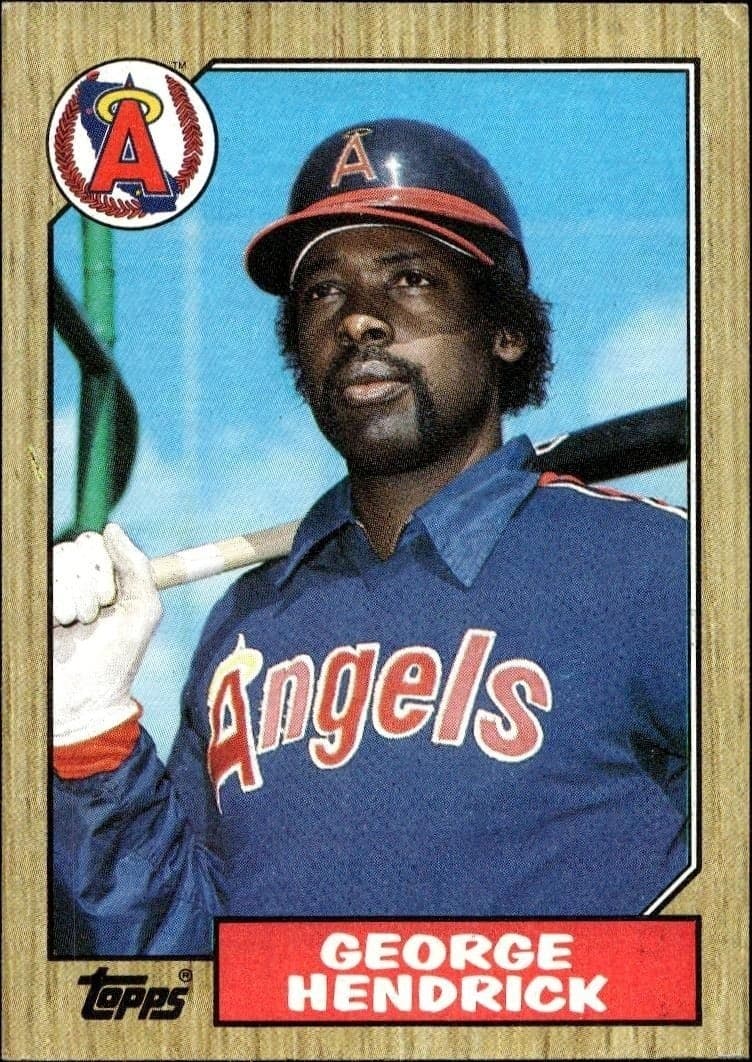 1987 Topps George Hendrick #725 trading card