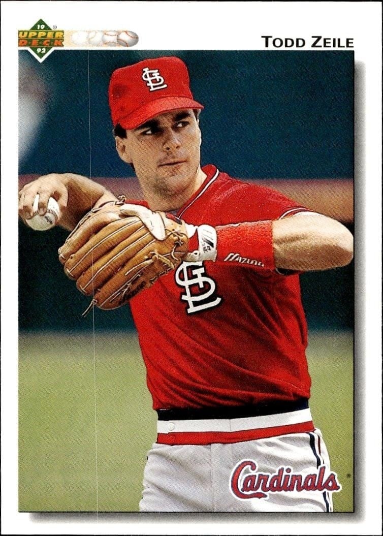 Todd Zeile 1992 Upper Deck #533 Baseball Trading Card - Front 1992 Upper Deck Todd Zeile #533 baseball trading card front