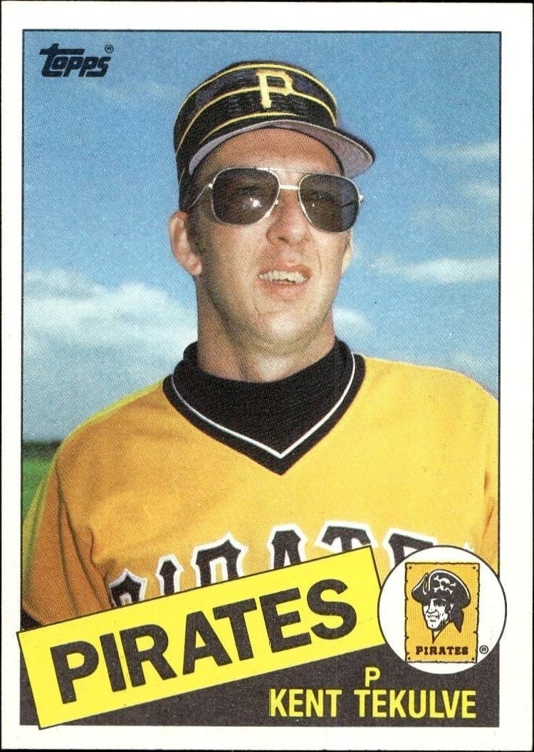 Kent Tekulve 1985 Topps #125 Baseball Trading Card - Front 1985 Topps Kent Tekulve #125 baseball trading card front