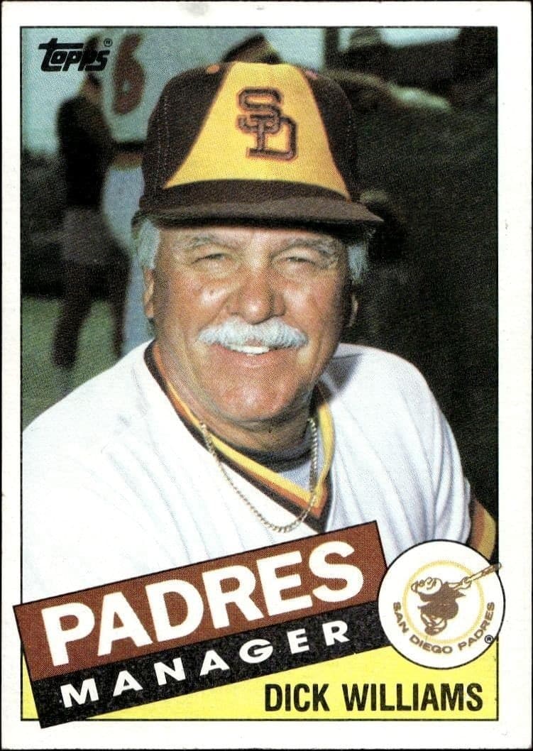 1985 Topps Dick Williams #66 trading card