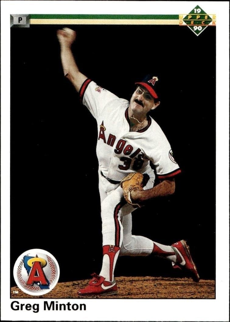 Greg Minton 1990 Upper Deck #83 Baseball Trading Card - Front 1990 Upper Deck Greg Minton #83 baseball trading card front