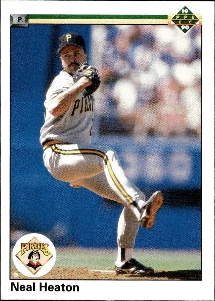 Neal Heaton 1990 Upper Deck #86 Baseball Trading Card - Front 1990 Upper Deck Neal Heaton #86 baseball trading card front