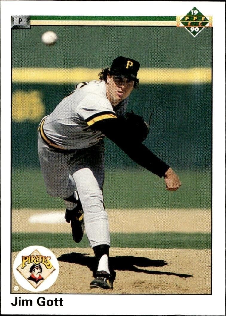 Jim Gott 1990 Upper Deck #89B Baseball Trading Card - Front 1990 Upper Deck Jim Gott #89B baseball trading card front