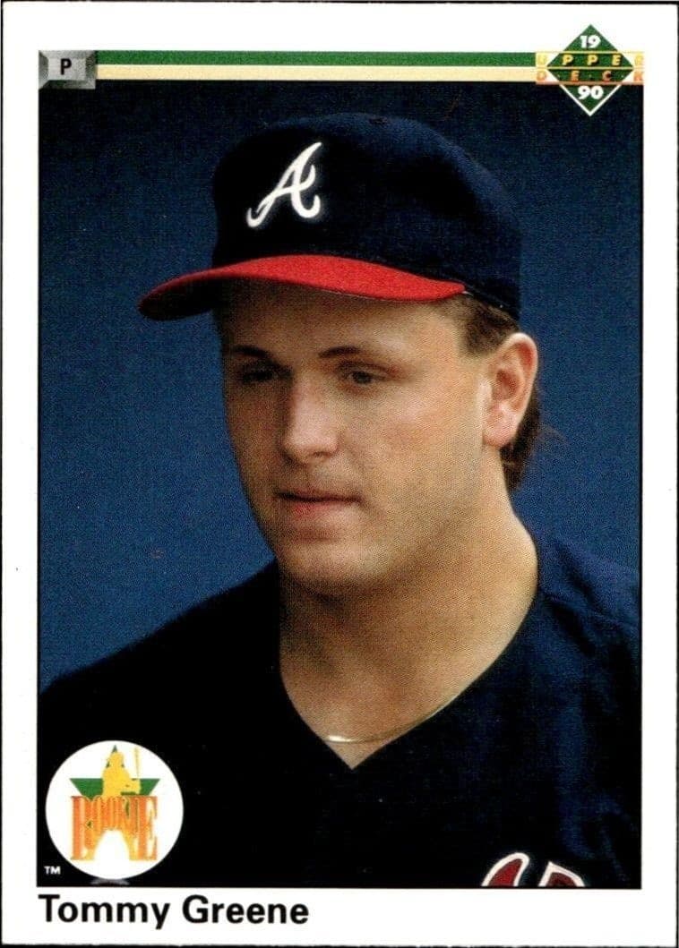 1990 Upper-Deck Low Number Tommy Greene #49 trading card