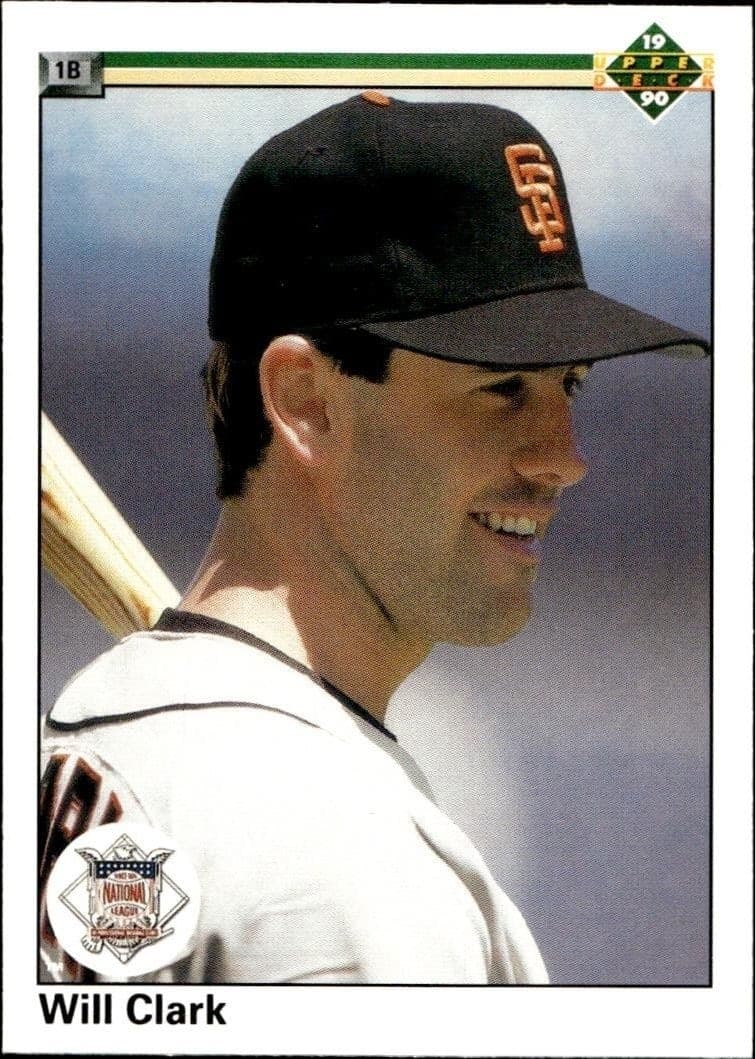 1990 Upper-Deck Low Number Will Clark #50 trading card