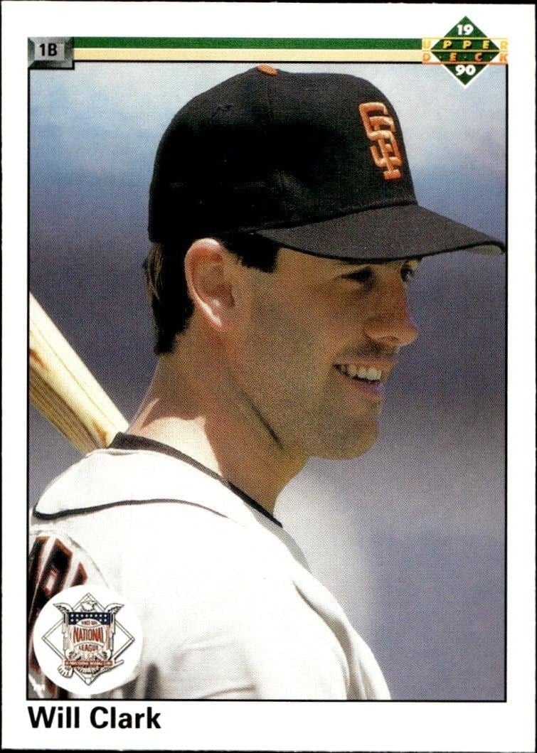 Will Clark 1990 Upper Deck #50 Baseball Trading Card - Front 1990 Upper Deck Will Clark #50 baseball trading card front