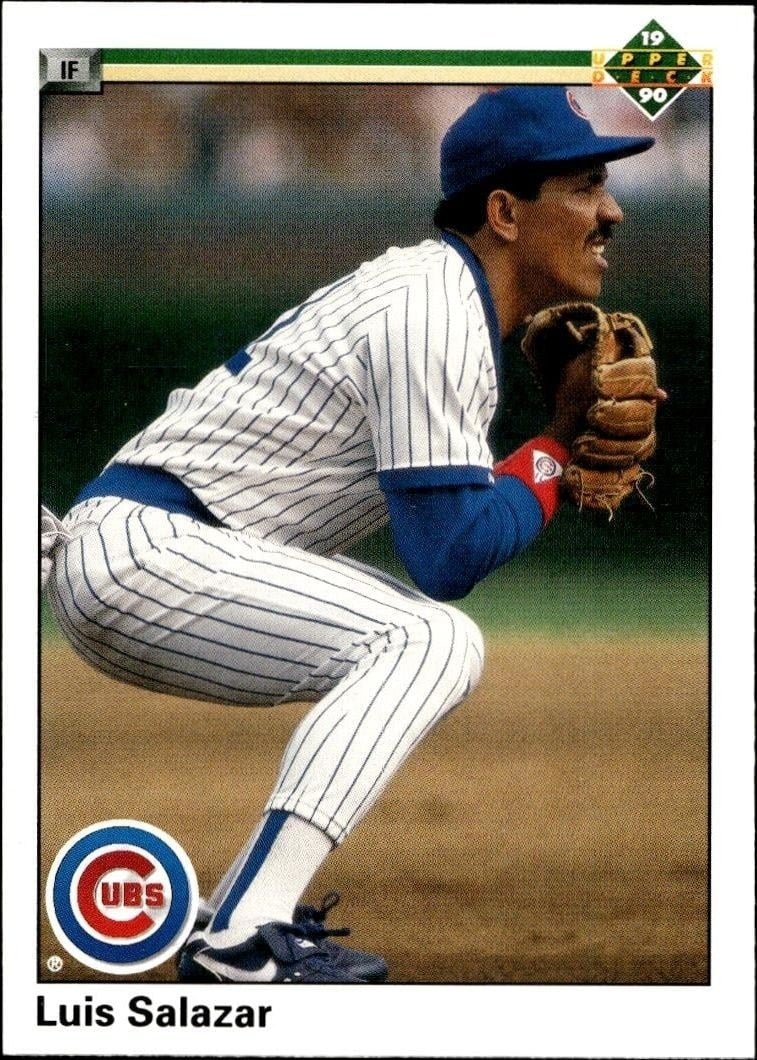 Luis Salazar 1990 Upper Deck #6 Baseball Trading Card - Front 1990 Upper Deck Luis Salazar #6 baseball trading card front