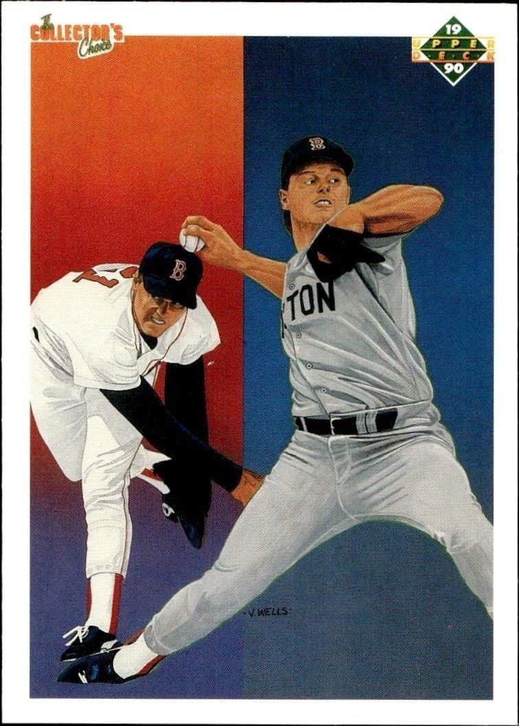 Roger Clemens 1990 Upper Deck #57 Baseball Trading Card - Front 1990 Upper Deck Roger Clemens #57 baseball trading card front