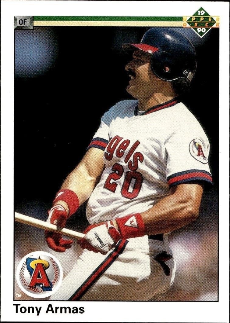 Tony Armas 1990 Upper Deck #58 Baseball Trading Card - Front 1990 Upper Deck Tony Armas #58 baseball trading card front