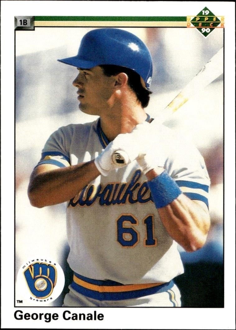 George Canale 1990 Upper Deck #59 Baseball Trading Card - Front 1990 Upper Deck George Canale #59 baseball trading card front