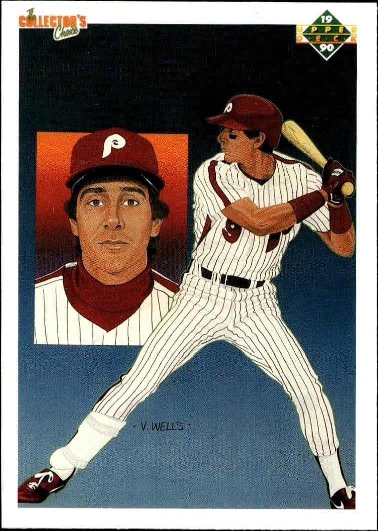 Von Hayes 1990 Upper Deck #7 Baseball Trading Card - Front 1990 Upper Deck Von Hayes #7 baseball trading card front