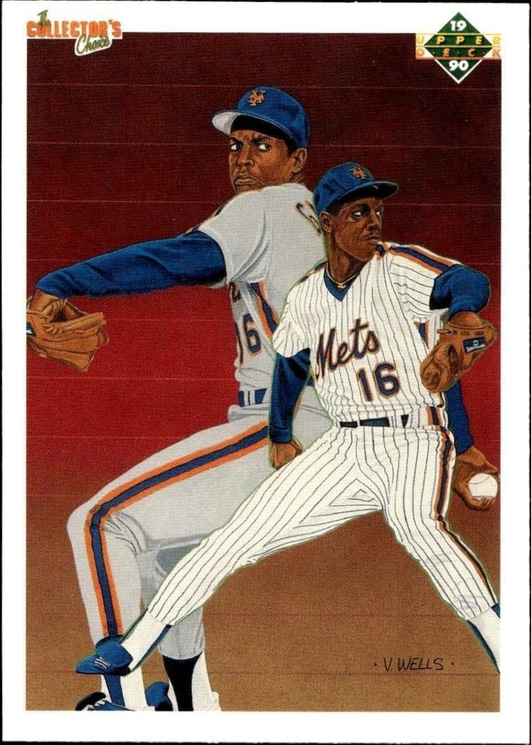 Dwight Gooden 1990 Upper Deck #62 Baseball Trading Card - Front 1990 Upper Deck Dwight Gooden #62 baseball trading card front