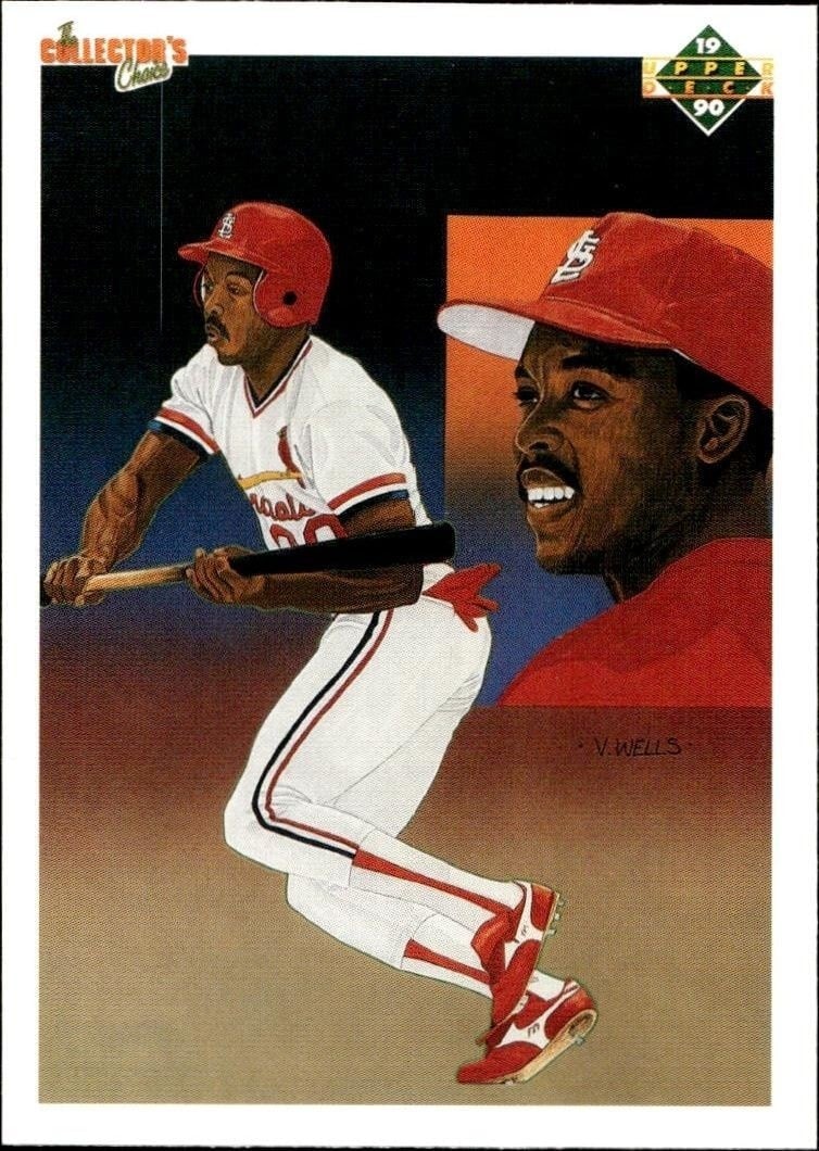 Vince Coleman 1990 Upper Deck #68 Baseball Trading Card - Front 1990 Upper Deck Vince Coleman #68 baseball trading card front