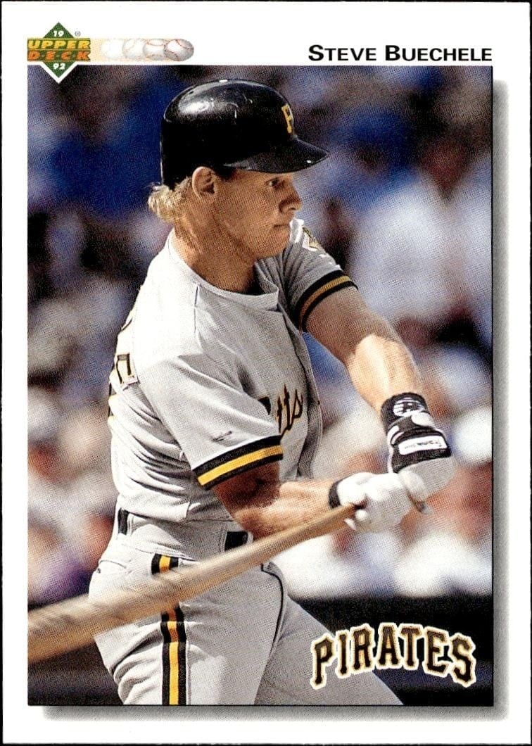 Steve Buechele 1992 Upper Deck #488 Baseball Trading Card - Front 1992 Upper Deck Steve Buechele #488 baseball trading card front
