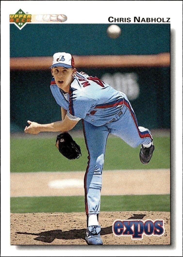 Chris Nabholz 1992 Upper Deck #579 Baseball Trading Card - Front 1992 Upper Deck Chris Nabholz #579 baseball trading card front