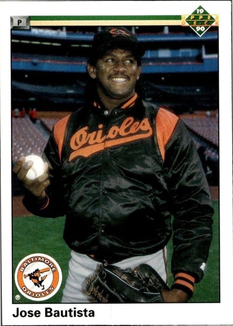 Jose Bautista 1990 Upper Deck #8 Baseball Trading Card - Front 1990 Upper Deck Jose Bautista #8 baseball trading card front