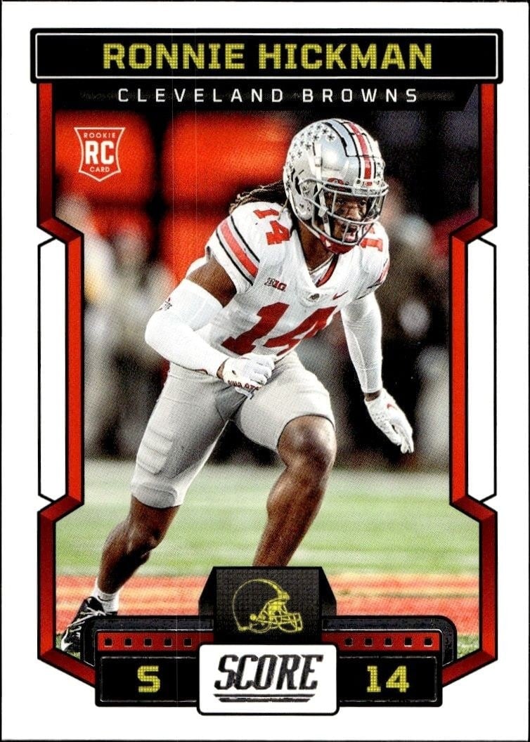 Ronnie Hickman 2023 Panini Score #368 Football Trading Card - Front 2023 Panini Score Ronnie Hickman #368 football trading card front