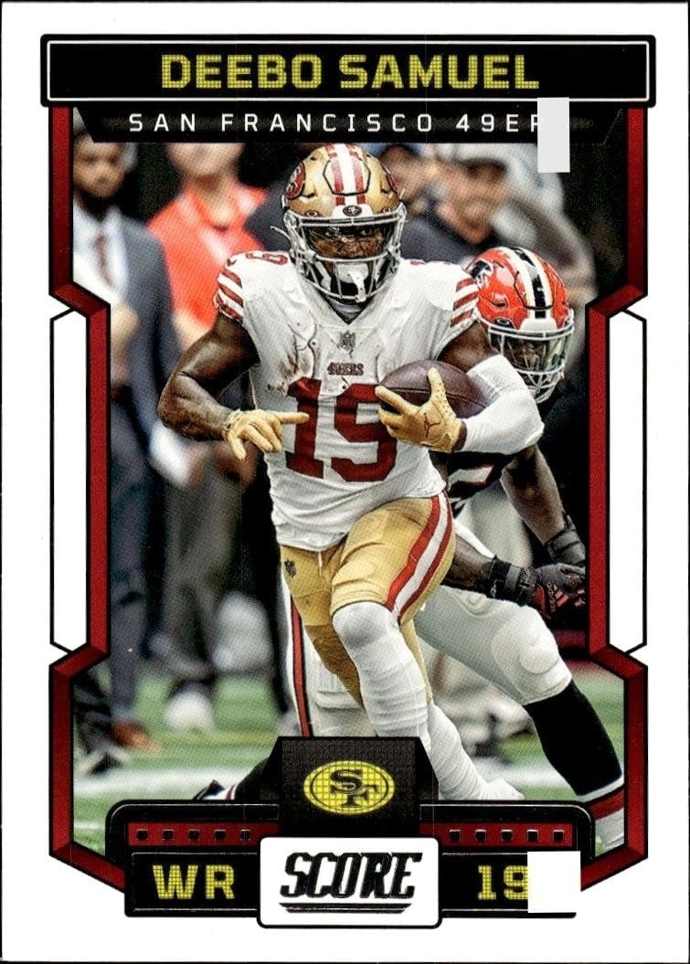 Deebo Samuel 2023 Panini Score #170 Football Trading Card - Front 2023 Panini Score Deebo Samuel #170 football trading card front