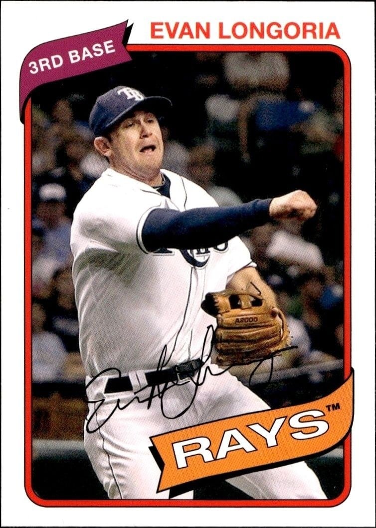 Evan Longoria 2012 Topps #127 Baseball Trading Card - Front 2012 Topps Evan Longoria #127 baseball trading card front