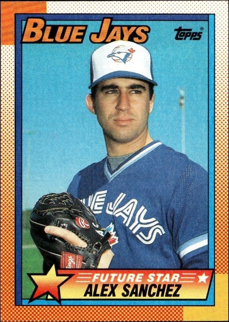 Alex Sanchez 1990 Topps #563 Baseball Trading Card - Front 1990 Topps Alex Sanchez #563 baseball trading card front