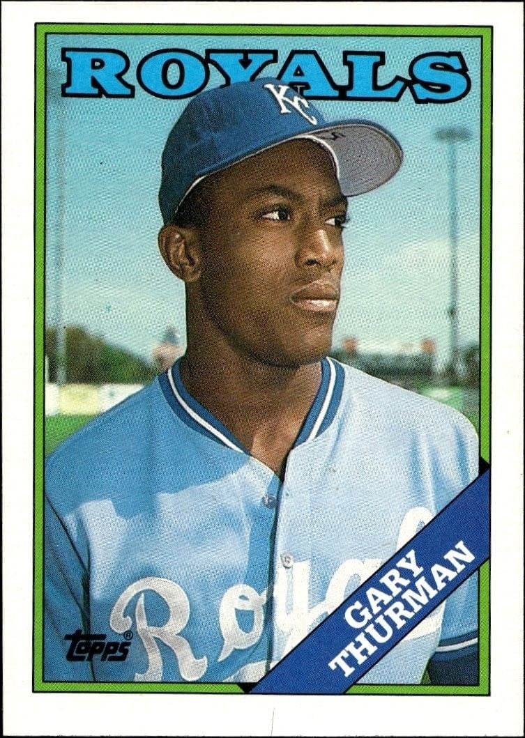 Gary Thurman 1988 Topps #89 Baseball Trading Card - Front 1988 Topps Gary Thurman #89 baseball trading card front