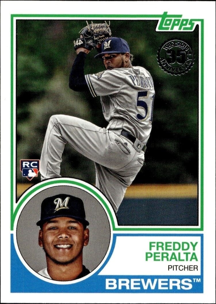 Freddy Peralta 2018 Topps Update #83-49 Baseball Trading Card - Front 2018 Topps Update Freddy Peralta #83-49 baseball trading card front