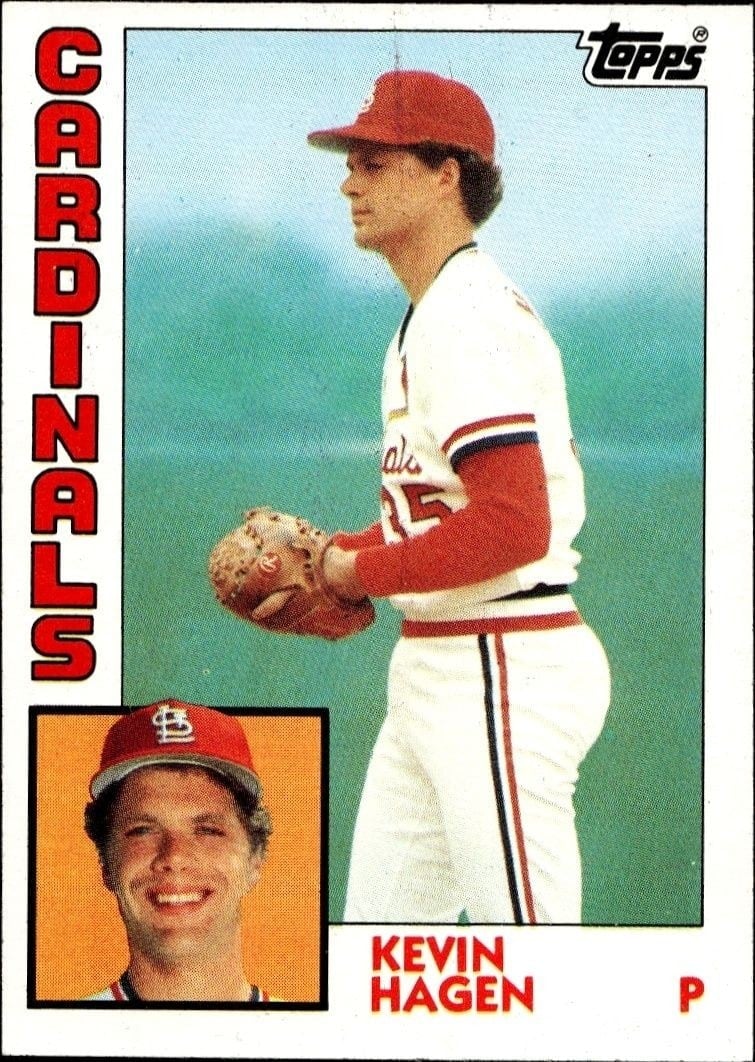 Kevin Hagen 1984 Topps #337 Baseball Trading Card - Front 1984 Topps Kevin Hagen #337 baseball trading card front