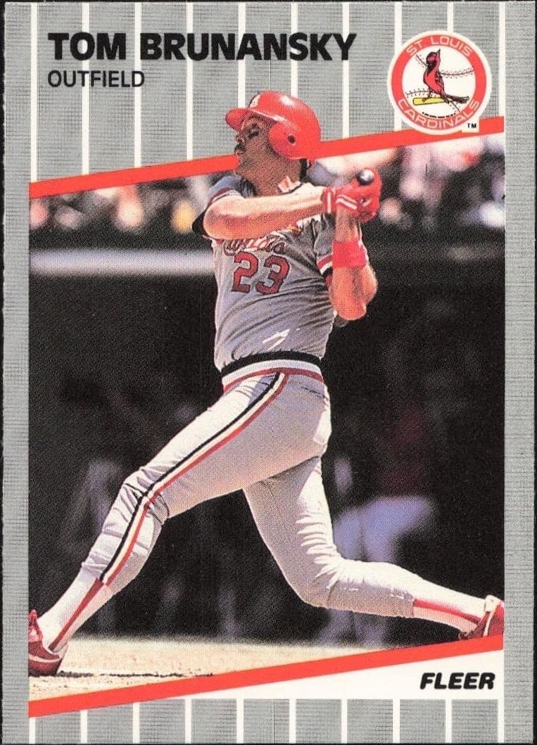 1989 Fleer Tom Brunansky #444 trading card