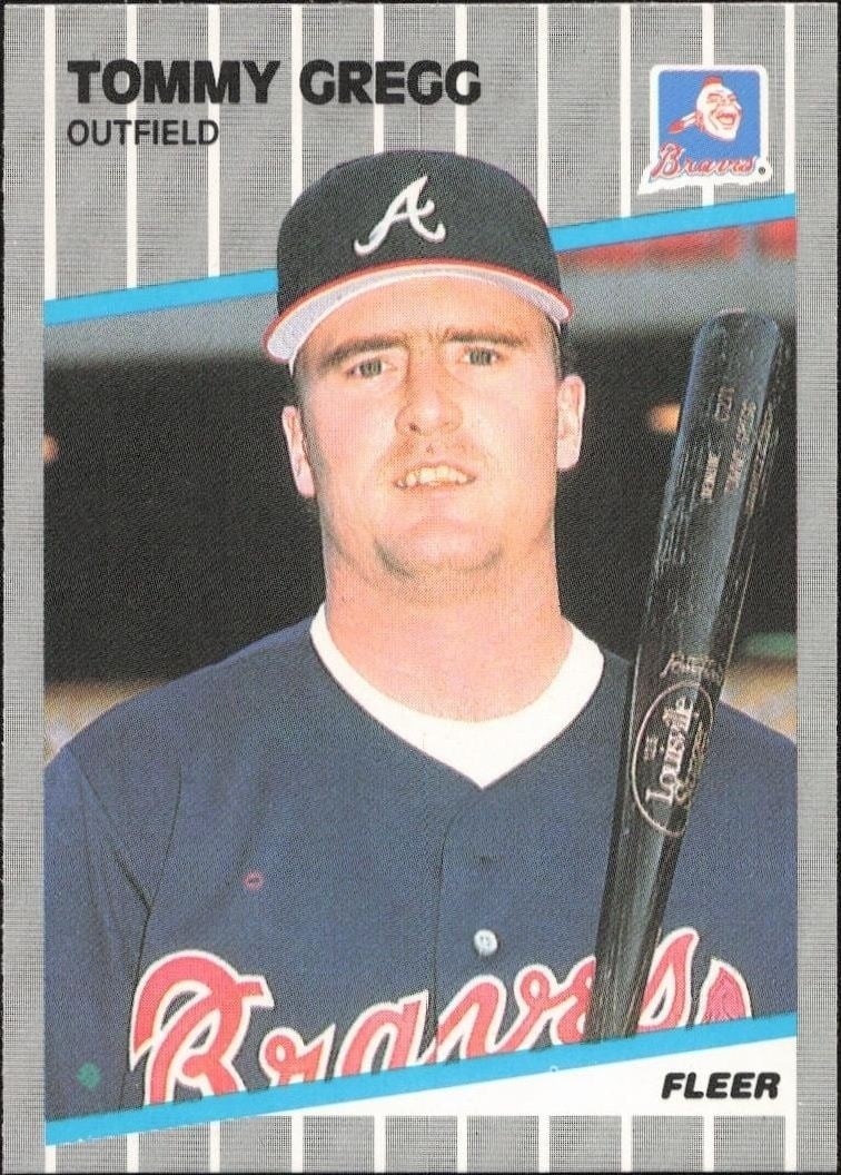 Tommy Gregg 1989 Fleer #592 Baseball Trading Card - Front 1989 Fleer Tommy Gregg #592 baseball trading card front
