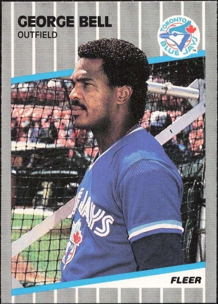 George Bell 1989 Fleer #226 Baseball Trading Card - Front 1989 Fleer George Bell #226 baseball trading card front