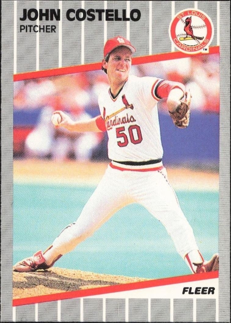 John Costello 1989 Fleer #446 Baseball Trading Card - Front 1989 Fleer John Costello #446 baseball trading card front
