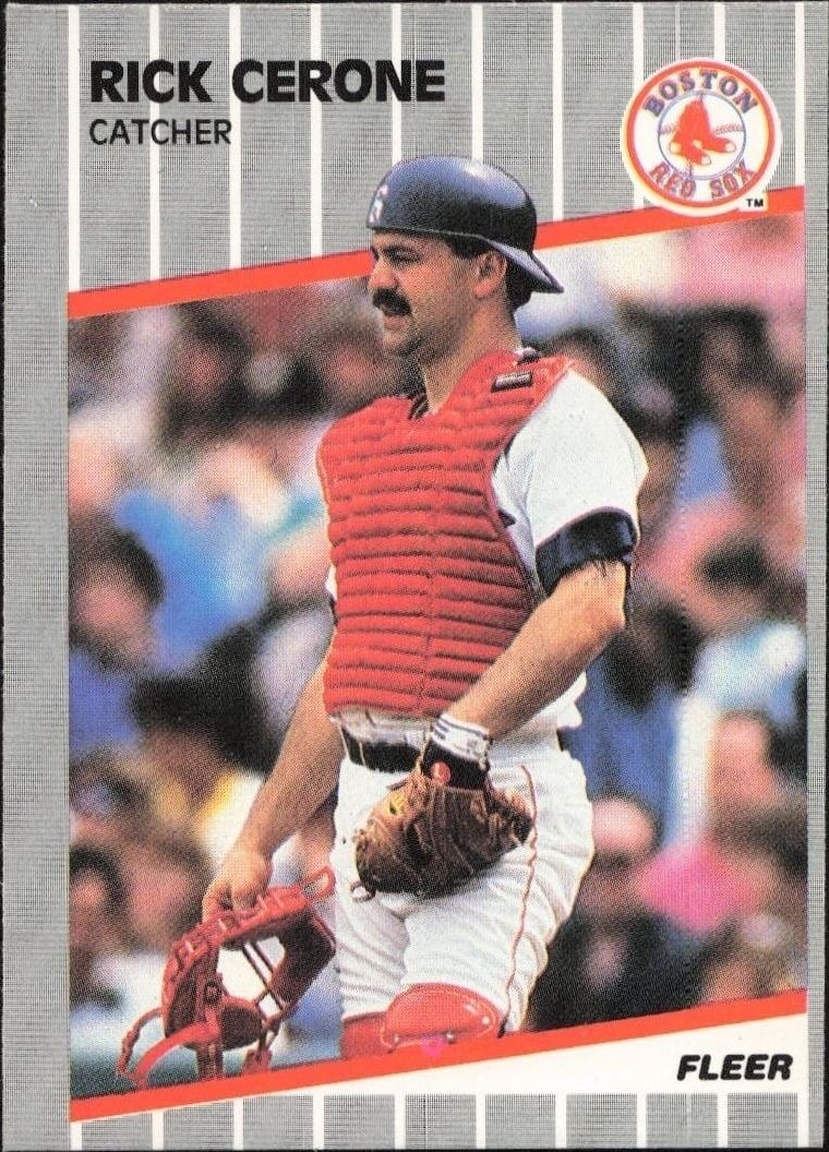 Rick Cerone 1989 Fleer #84 Baseball Trading Card - Front 1989 Fleer Rick Cerone #84 baseball trading card front