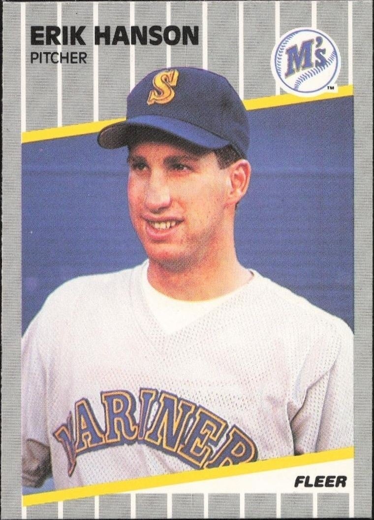 1989 Fleer Erik Hanson #549 trading card