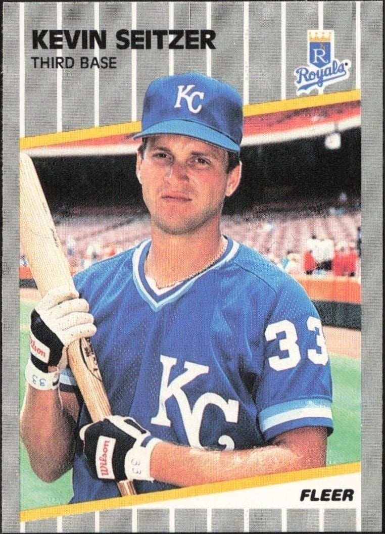 Kevin Seitzer 1989 Fleer #292 Baseball Trading Card - Front 1989 Fleer Kevin Seitzer #292 baseball trading card front