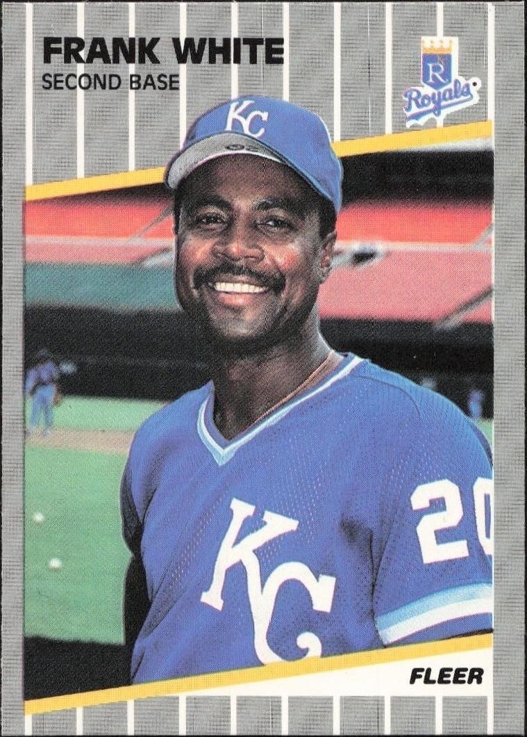 Frank White 1989 Fleer #297 Baseball Trading Card - Front 1989 Fleer Frank White #297 baseball trading card front
