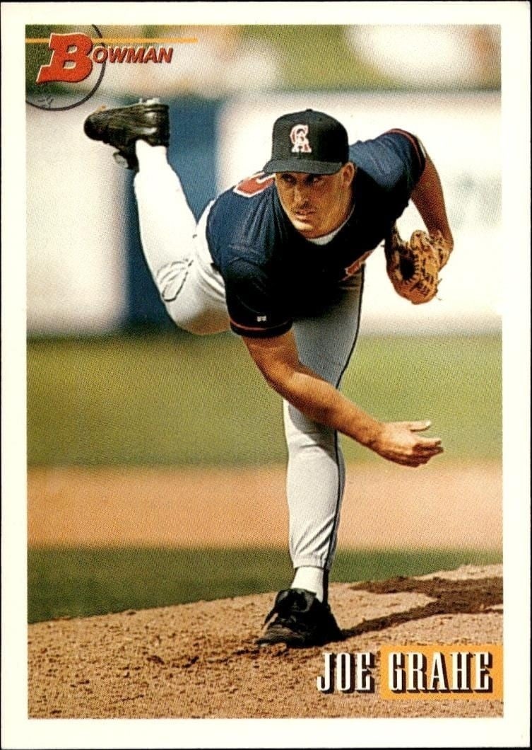 Joe Grahe 1993 Bowman #201 Baseball Trading Card - Front 1993 Bowman Joe Grahe #201 baseball trading card front