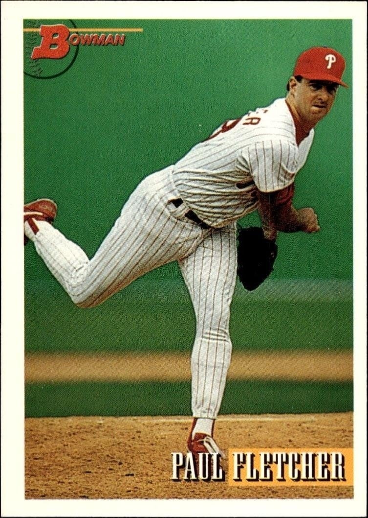Paul Fletcher 1993 Bowman #272 Baseball Trading Card - Front 1993 Bowman Paul Fletcher #272 baseball trading card front
