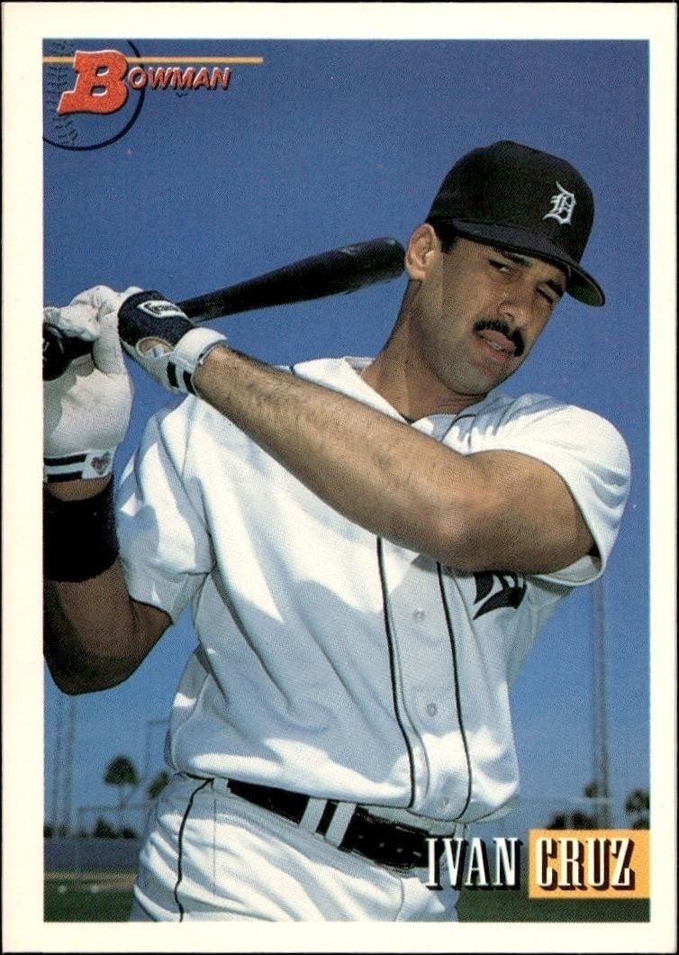 Ivan Cruz 1993 Bowman #319 Baseball Trading Card - Front 1993 Bowman Ivan Cruz #319 baseball trading card front