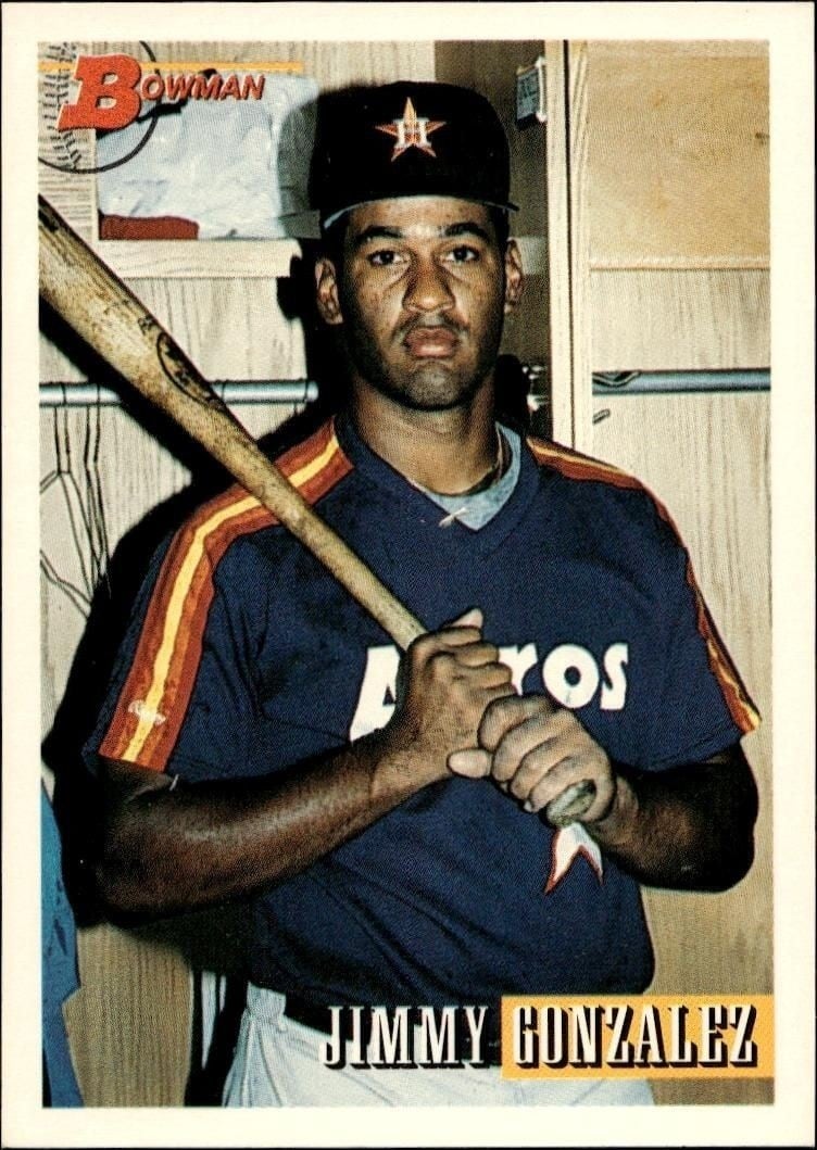 Jimmy Gonzalez 1993 Bowman #292 Baseball Trading Card - Front 1993 Bowman Jimmy Gonzalez #292 baseball trading card front