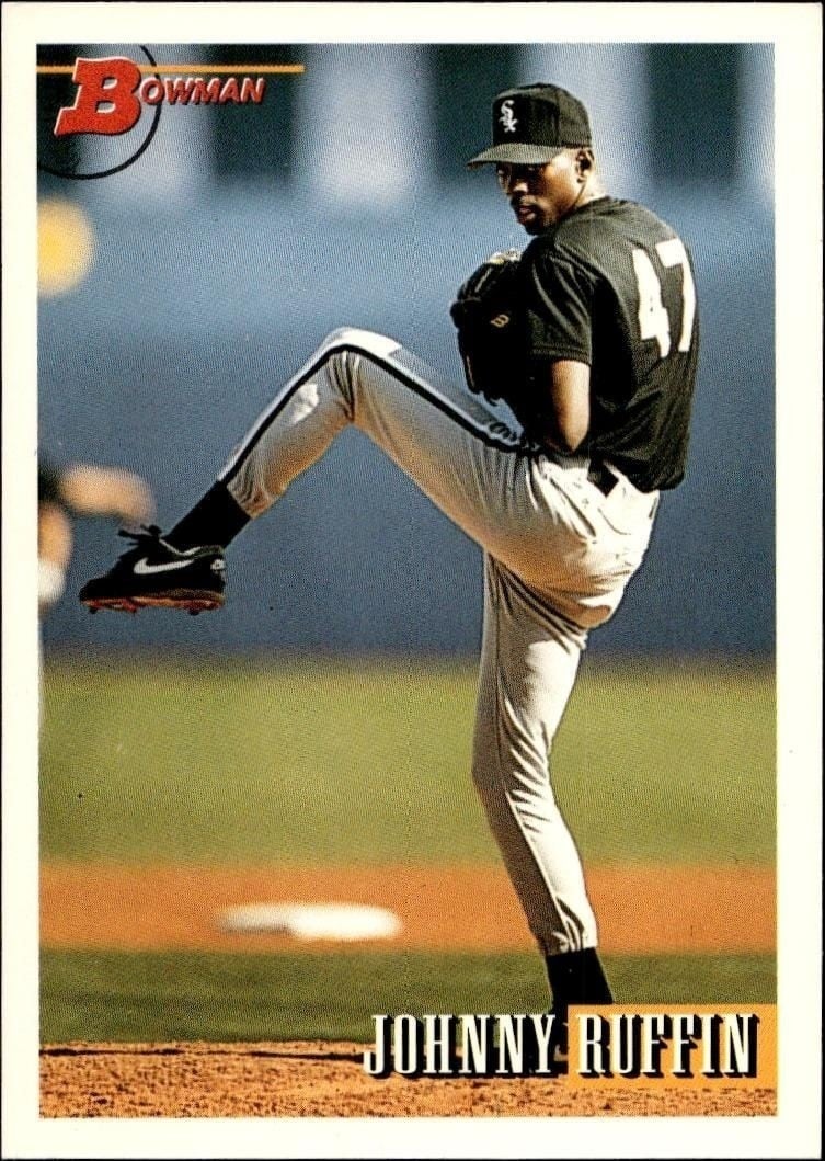 Johnny Ruffin 1993 Bowman #147 Baseball Trading Card - Front 1993 Bowman Johnny Ruffin #147 baseball trading card front
