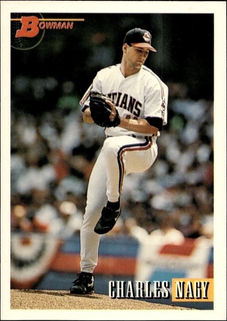 Charles Nagy 1993 Bowman #149 Baseball Trading Card - Front 1993 Bowman Charles Nagy #149 baseball trading card front