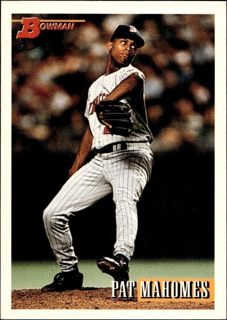 Patrick Mahomes II 1993 Bowman #157 Baseball Trading Card - Front 1993 Bowman Patrick Mahomes II #157 baseball trading card front