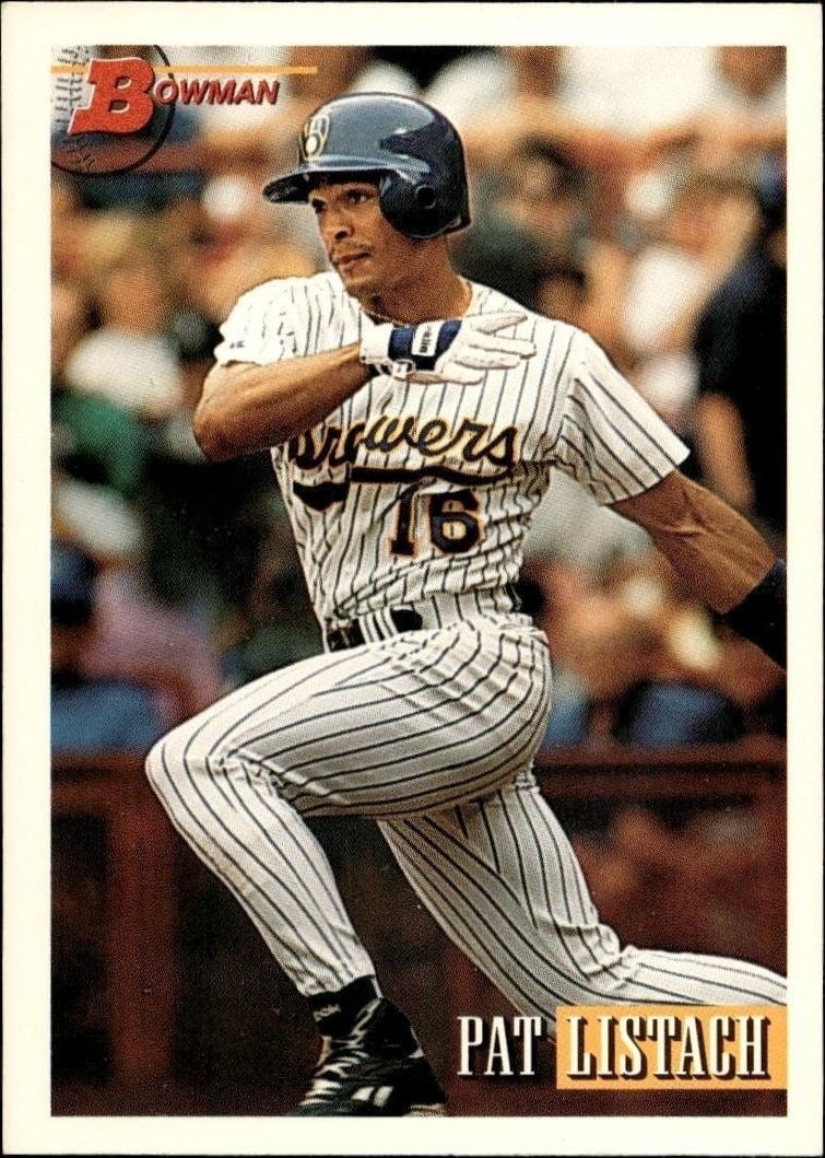 Pat Listach 1993 Bowman #395 Baseball Trading Card - Front 1993 Bowman Pat Listach #395 baseball trading card front