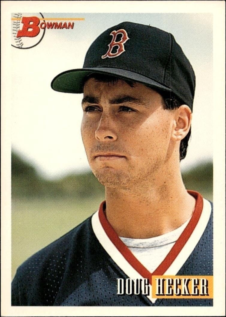 Doug Hecker 1993 Bowman #411 Baseball Trading Card - Front 1993 Bowman Doug Hecker #411 baseball trading card front