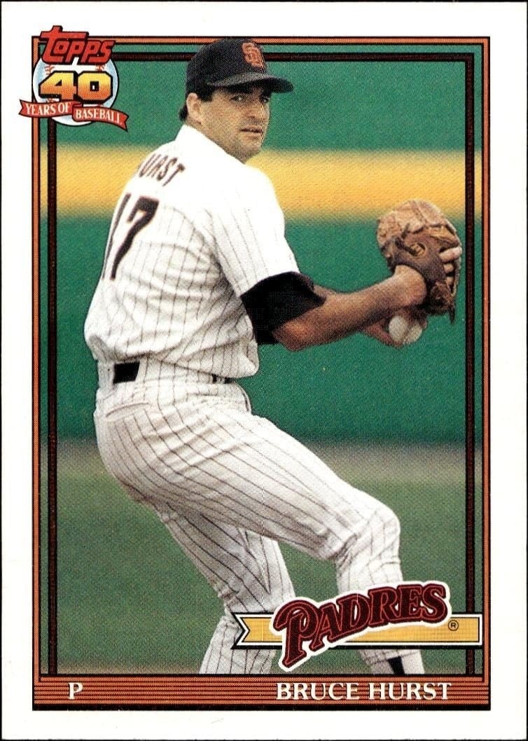 Bruce Hurst 1991 Topps #65 Baseball Trading Card - Front 1991 Topps Bruce Hurst #65 baseball trading card front