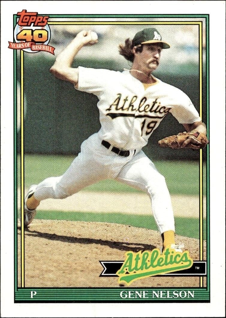 Gene Nelson 1991 Topps #316 Baseball Trading Card - Front 1991 Topps Gene Nelson #316 baseball trading card front