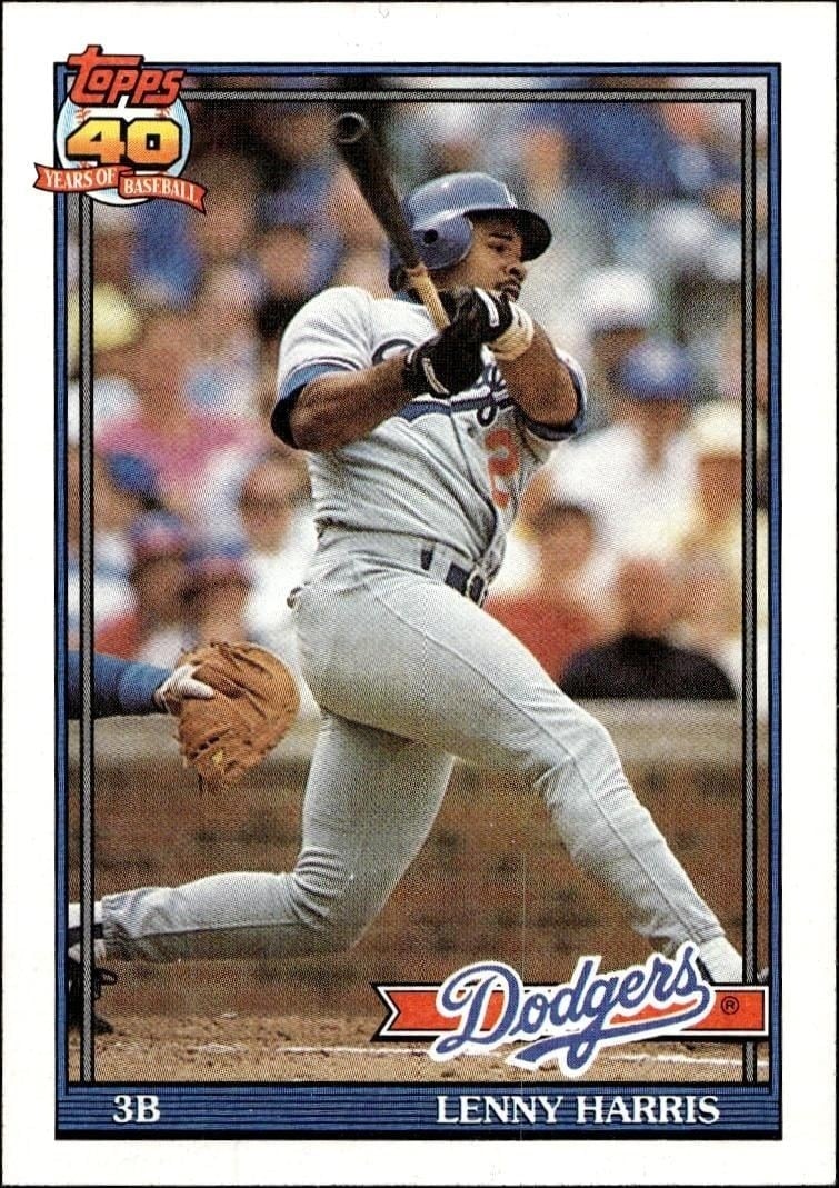 1991 Topps Lenny Harris #453 trading card