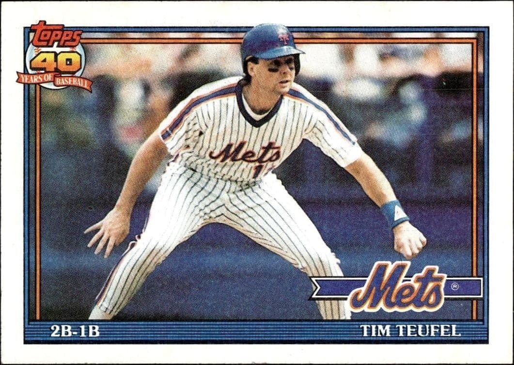 1991 Topps Tim Teufel #302 trading card
