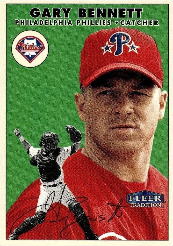 Gary Bennett 2000 Fleer Tradition Glossy #23 Baseball Trading Card - Front 2000 Fleer Tradition Glossy Gary Bennett #23 baseball trading card front