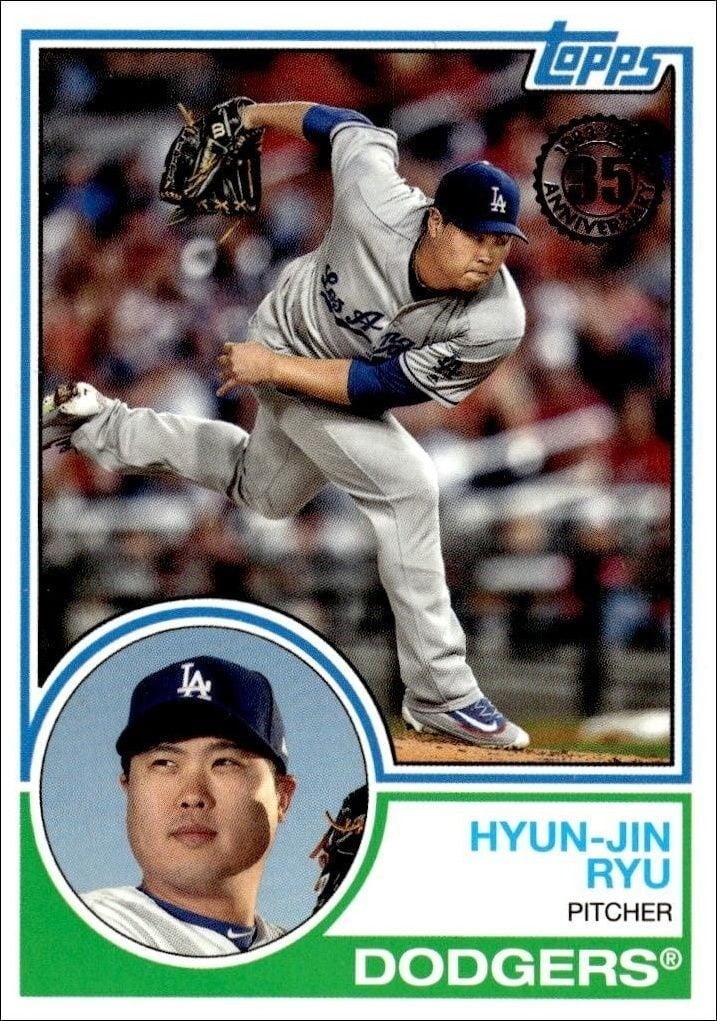 Hyun-Jin Ryu 2018 Topps Update #83-41 Baseball Trading Card - Front 2018 Topps Update Hyun-Jin Ryu #83-41 baseball trading card front